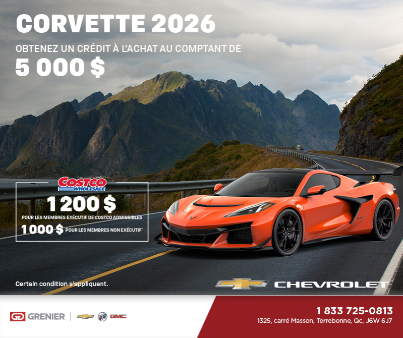 Procurez-vous le Chevrolet Corvette 2026
