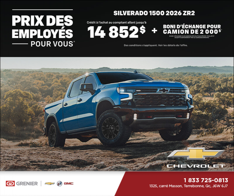 Le Chevrolet Silverado 1500 ZR2 2026