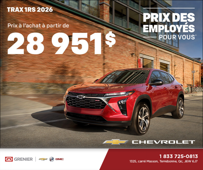 Le Chevrolet Trax 2RS 2026