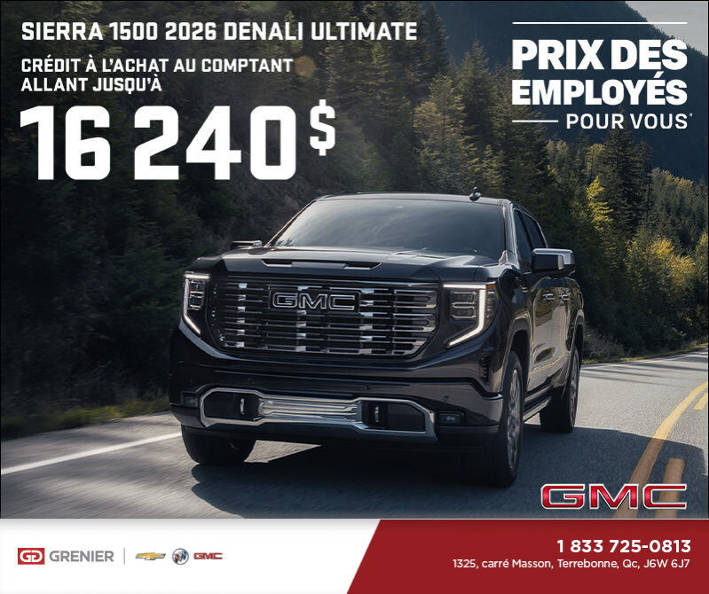 Le GMC Sierra 1500 Denali Ultimate 2026