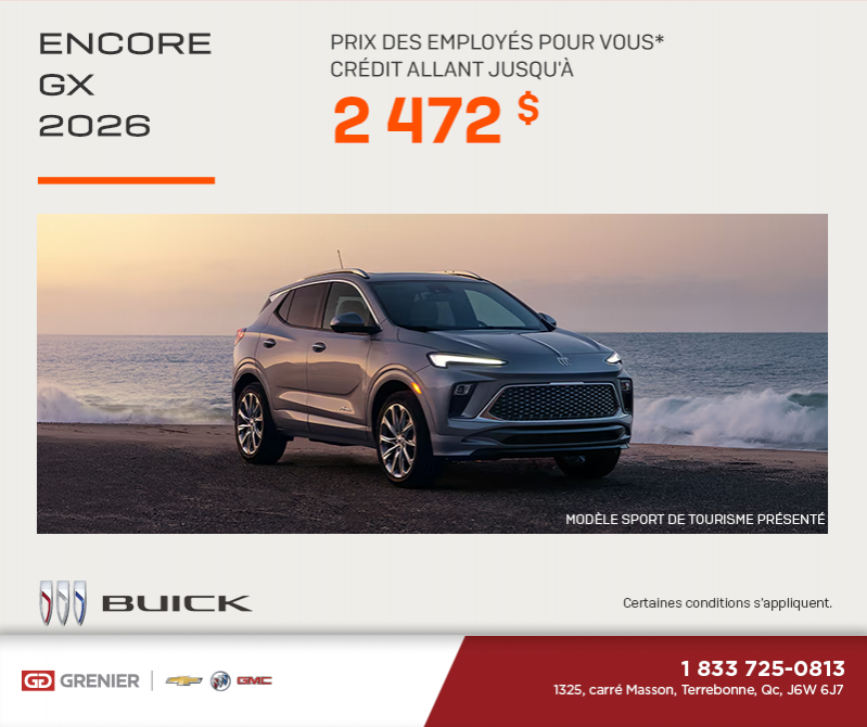 Procurez-vous la Buick Encore Gx 2026