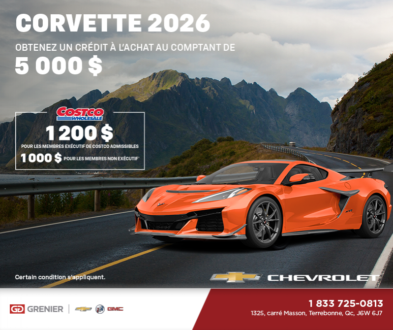 Procurez-vous le Chevrolet Corvette 2026