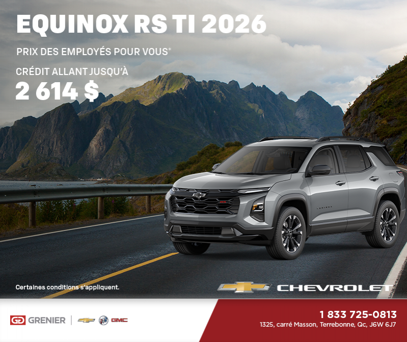 Procurez-vous le Chevrolet Equinox RS 2026
