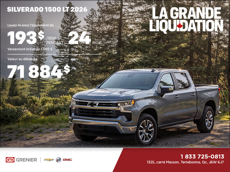 Le Chevrolet Silverado 1500 LT 2026