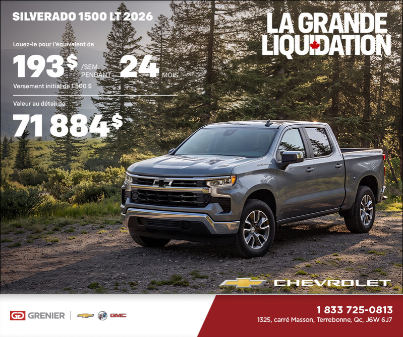 Le Chevrolet Silverado 1500 LT 2026