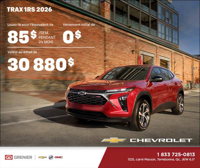 Le Chevrolet Trax 1RS 2026