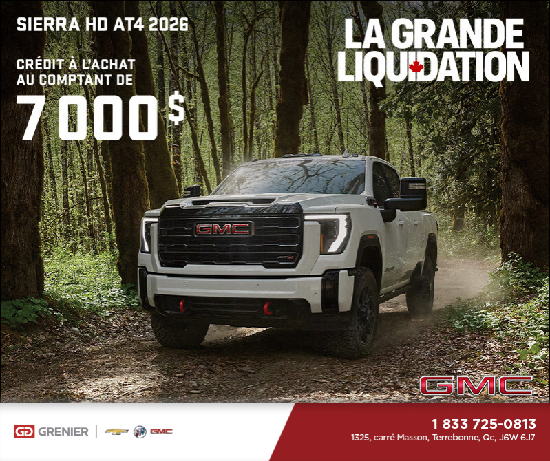 Le GMC Sierra HD AT4 2026