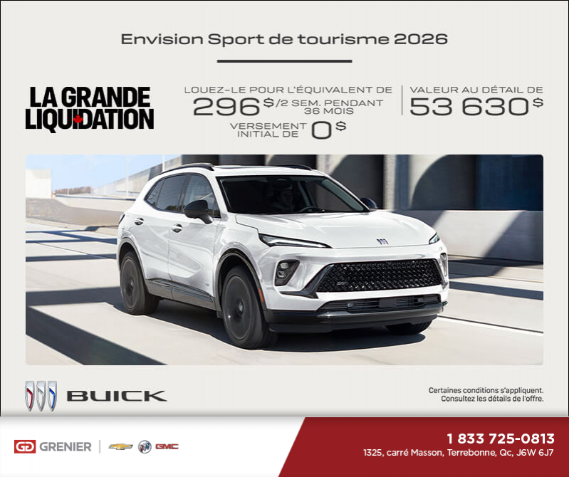 Procurez-vous la Buick Envision 2026