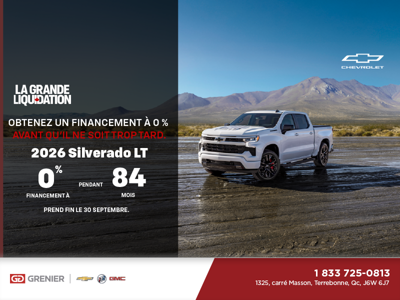 Procurez-vous le Silverado LT 2026