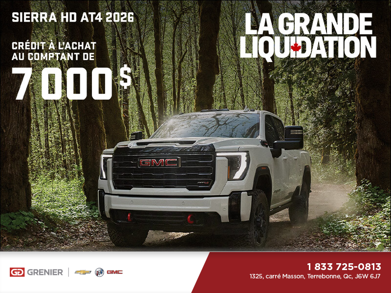 Le GMC Sierra HD AT4 2026