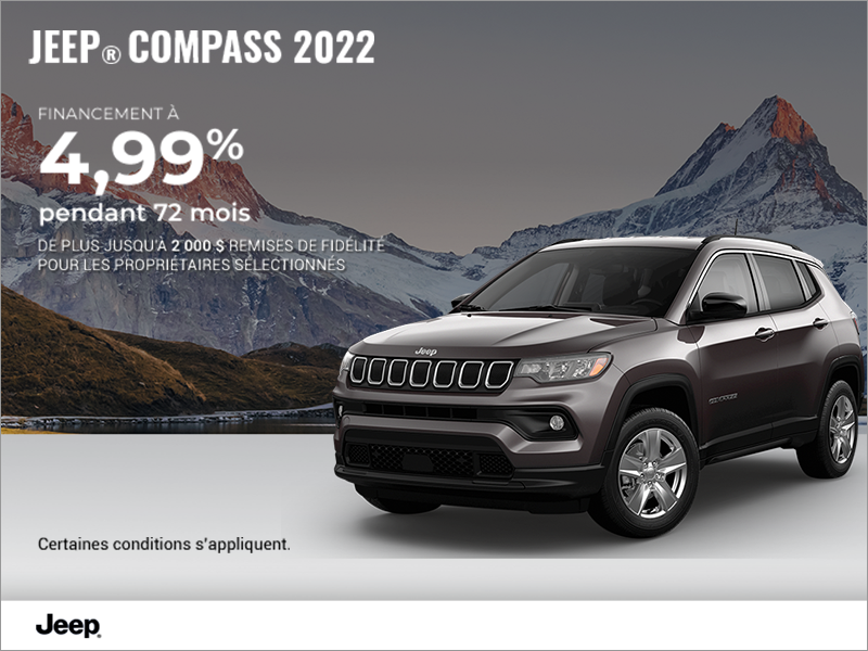 Conduisez un Jeep Compass 2022!