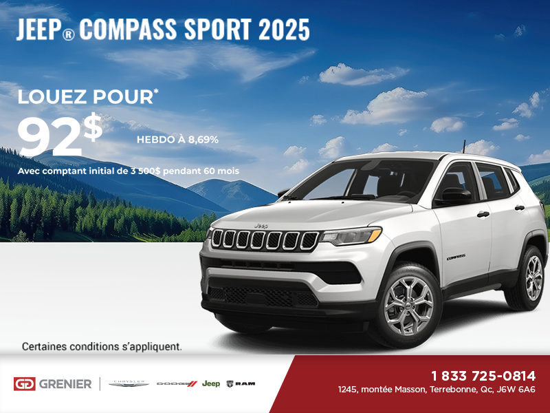 Conduisez un Jeep Compass 2025!