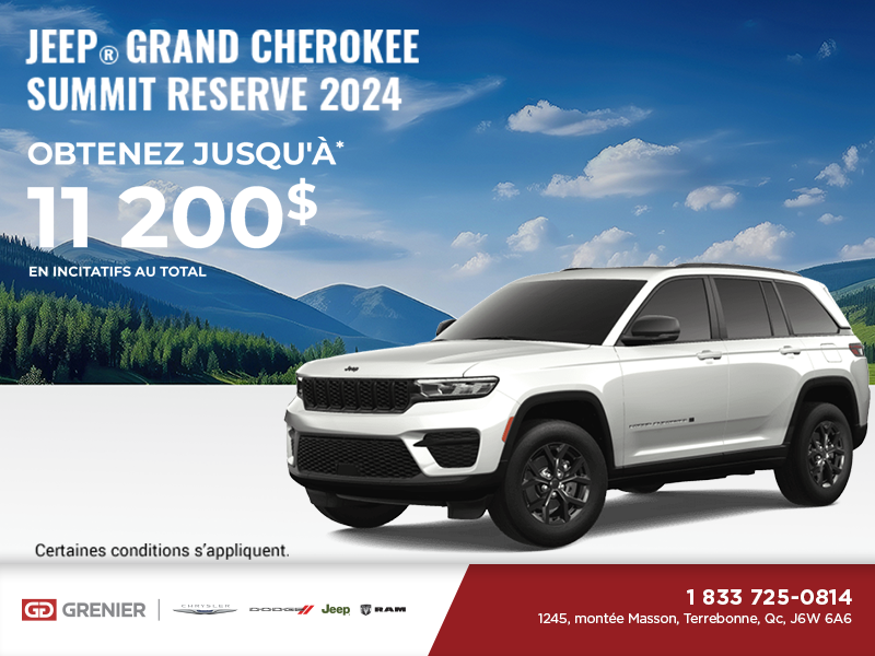 Conduisez un Jeep Grand Cherokee 2024!