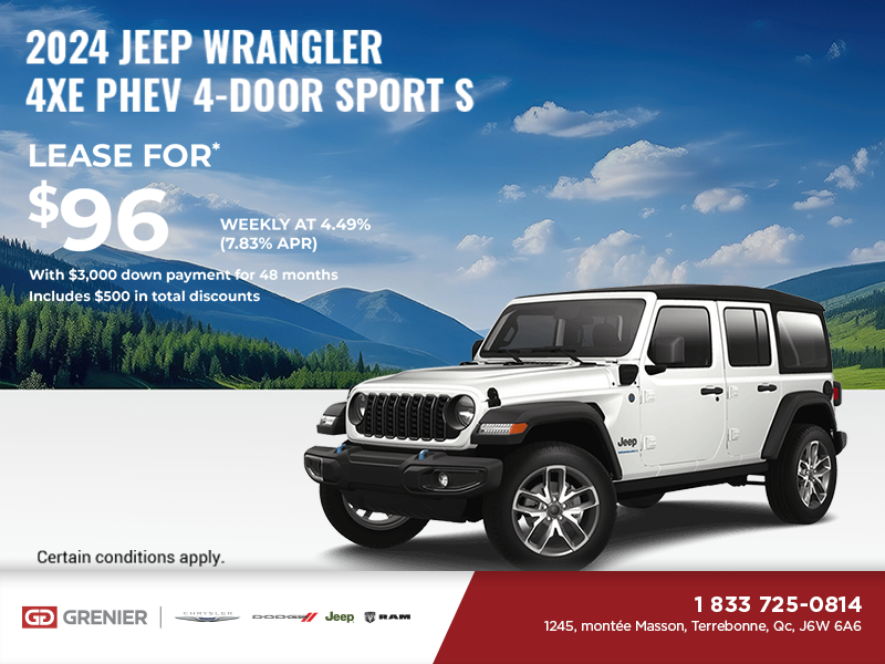 Get the 2024 Jeep Jeep Wrangler 4XE!