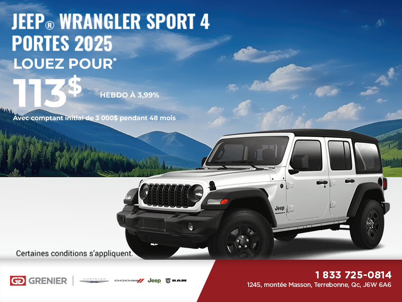 Conduisez un Jeep Wrangler 2025!
