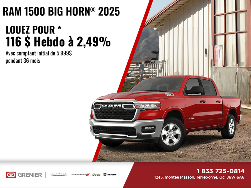 Procurez-vous le RAM 1500 Big Horn 2025