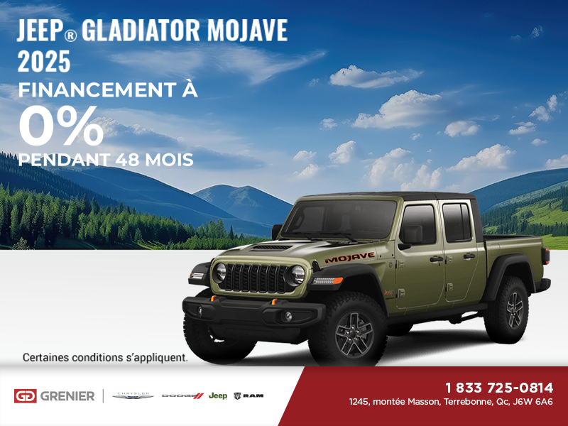 Conduisez un Jeep Gladiator 2025!