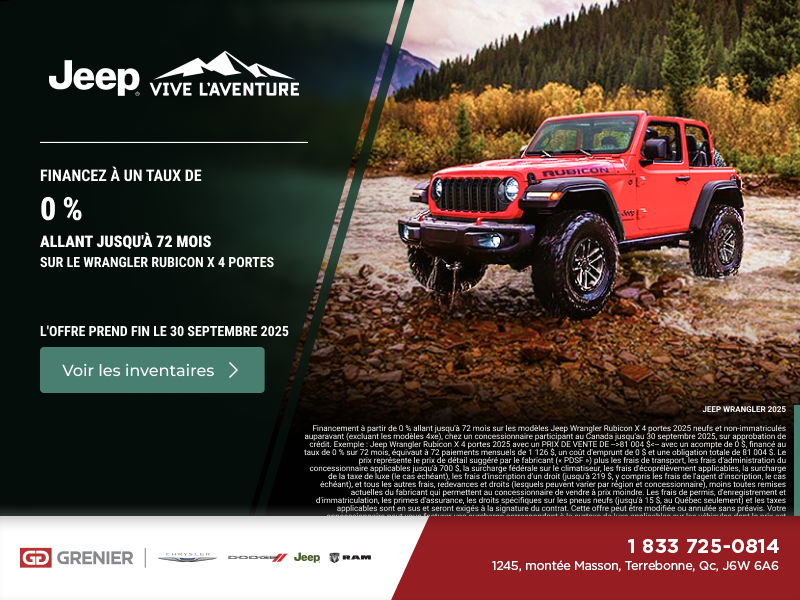 Conduisez un Jeep Wrangler 2025!