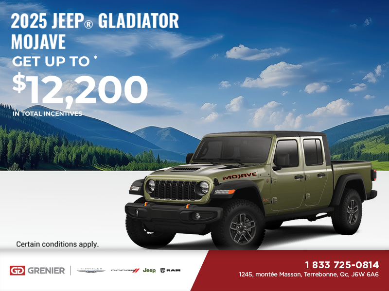 Get the 2025 Jeep Gladiator!