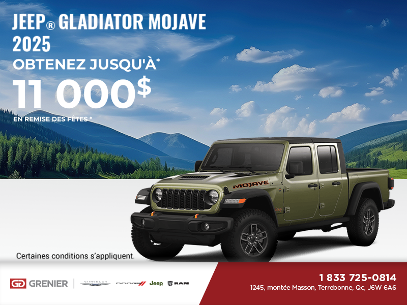 Conduisez un Jeep Gladiator 2025!