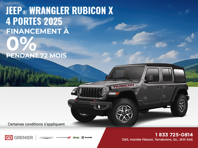 Conduisez un Jeep Wrangler 2025!