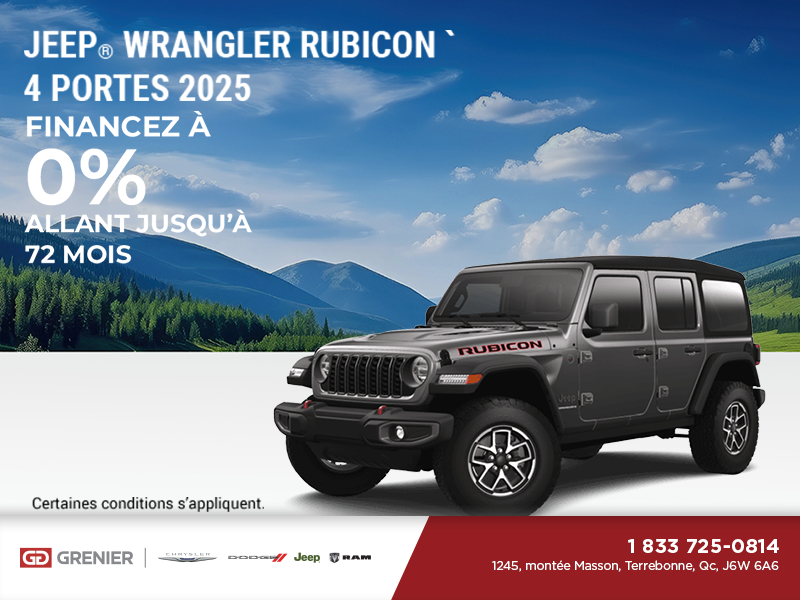 Conduisez un Jeep Wrangler 2025!