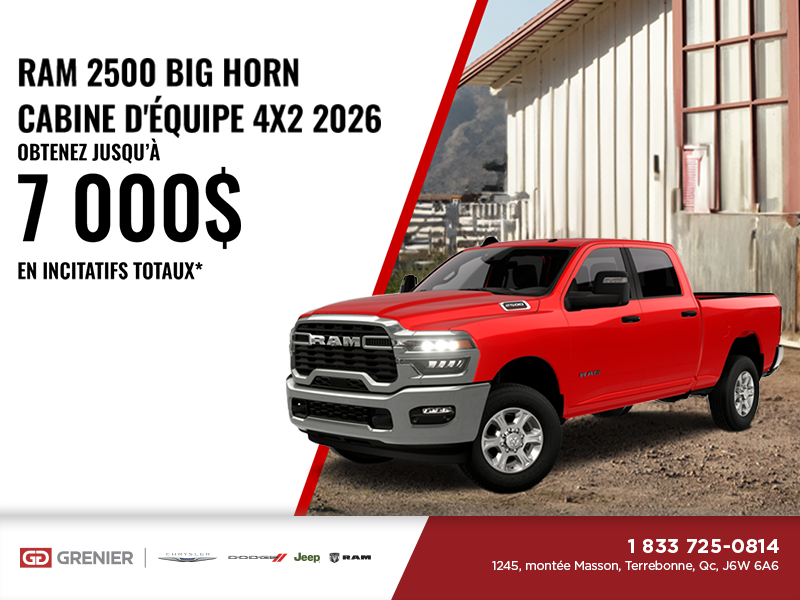 Procurez-vous le RAM 2500 2026
