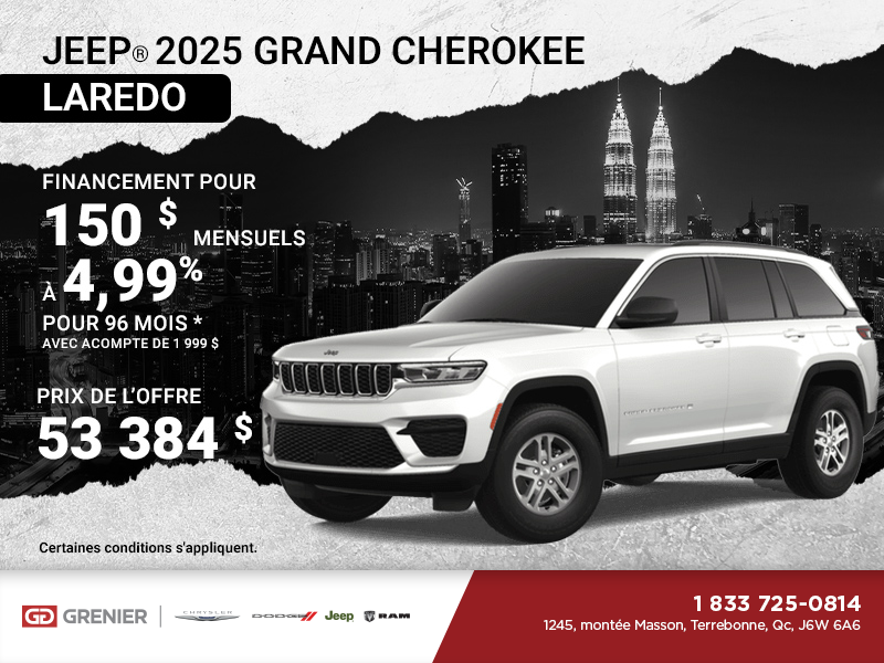 Conduisez un Jeep Grand Cherokee 2026!
