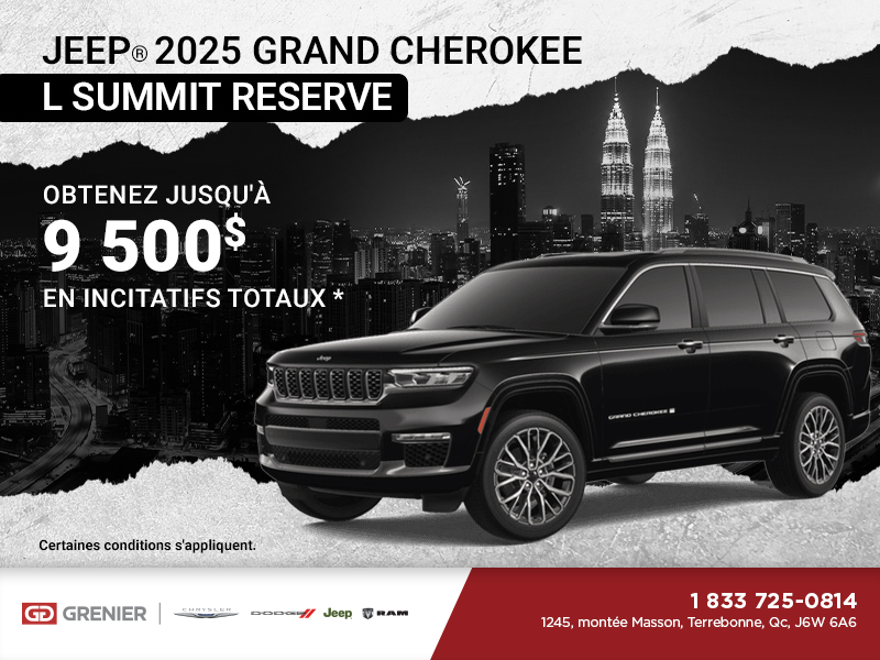 Conduisez un Jeep Grand Cherokee L 2025!