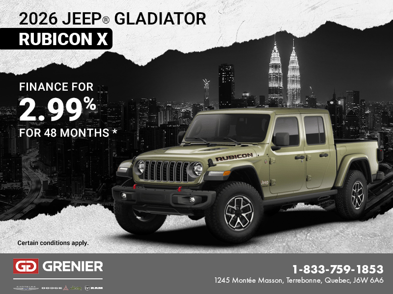 Get the 2026 Jeep Gladiator!