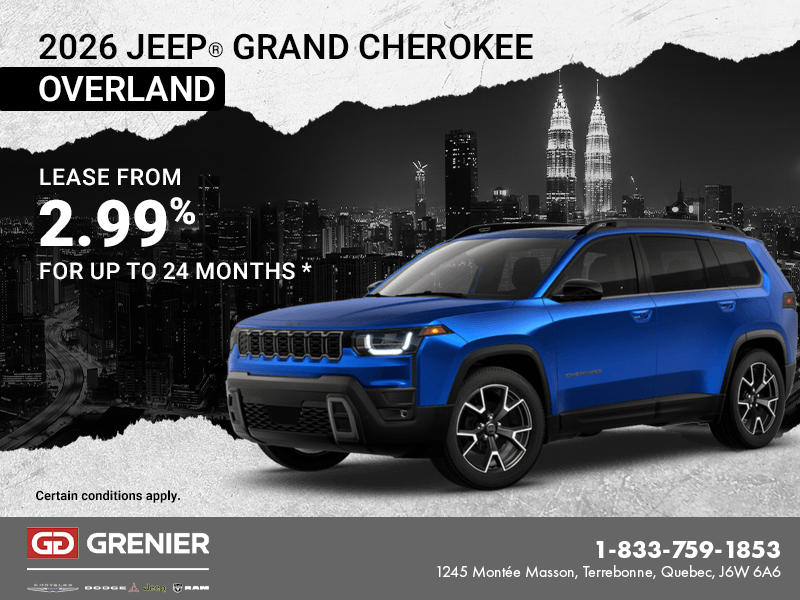 Get the 2026 Jeep Grand Cherokee Overland!
