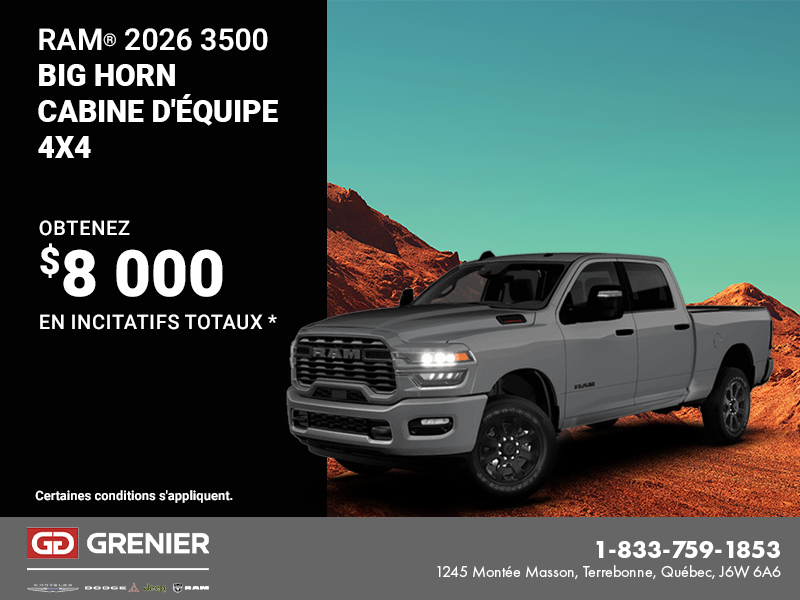 Procurez-vous le RAM 3500 2026