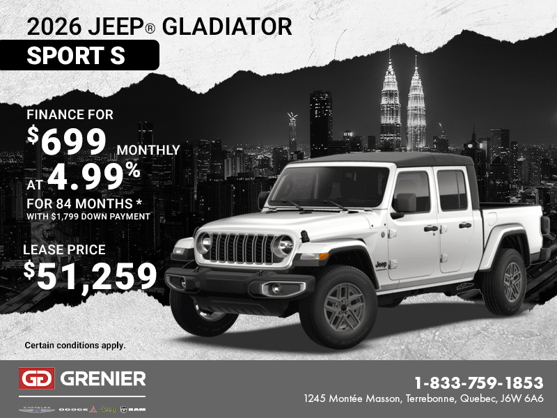 Get the 2026 Jeep Gladiator!