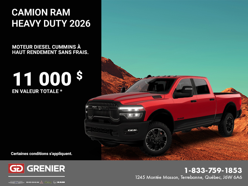 Procurez-vous le RAM Heavy Duty 2026