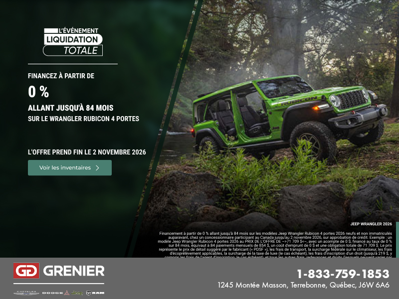 Conduisez le Jeep Wrangler 2026!