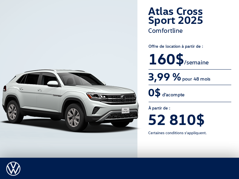 Procurez-vous le Volkswagen Atlas Cross Sport 2025