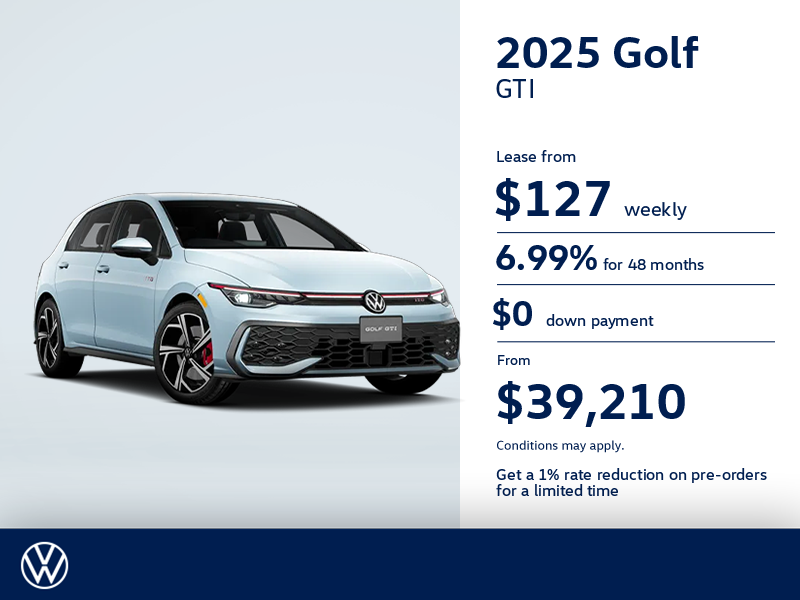 Get the 2025 Volkswagen Golf GTI