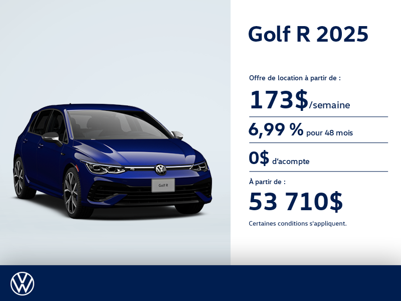 Procurez-vous la Volkswagen Golf R 2025