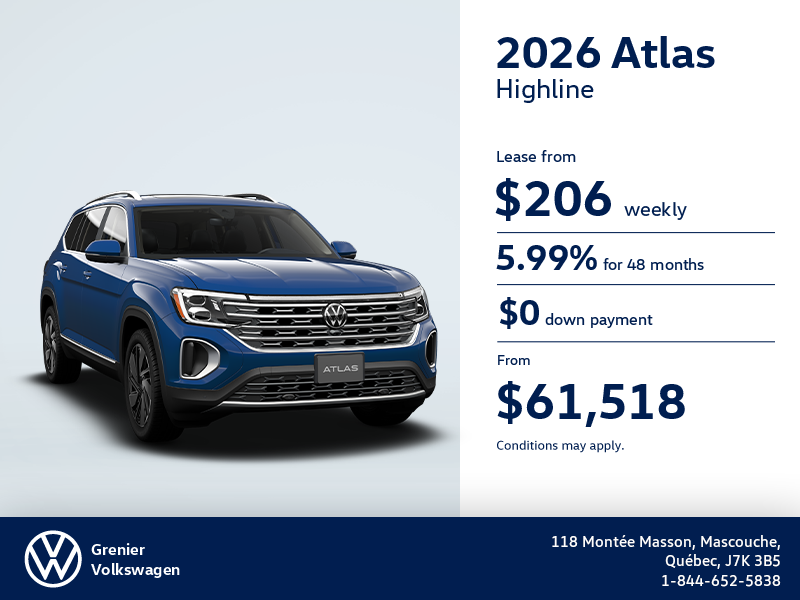 Get the 2026 Volkswagen Atlas