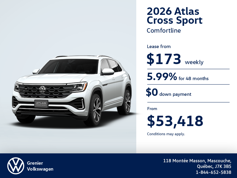 Get the 2026 Volkswagen Atlas Cross Sport