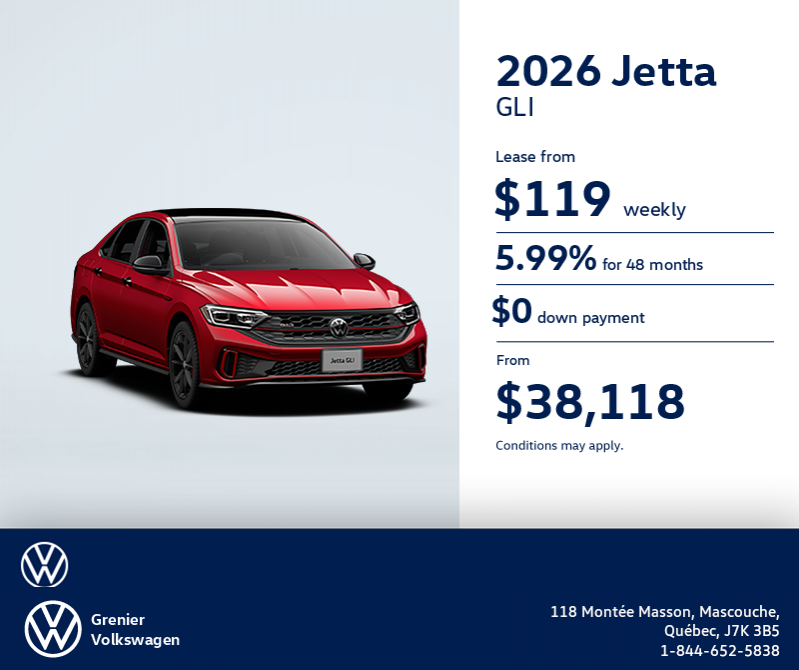 Get the 2026 Volkswagen Jetta GLI