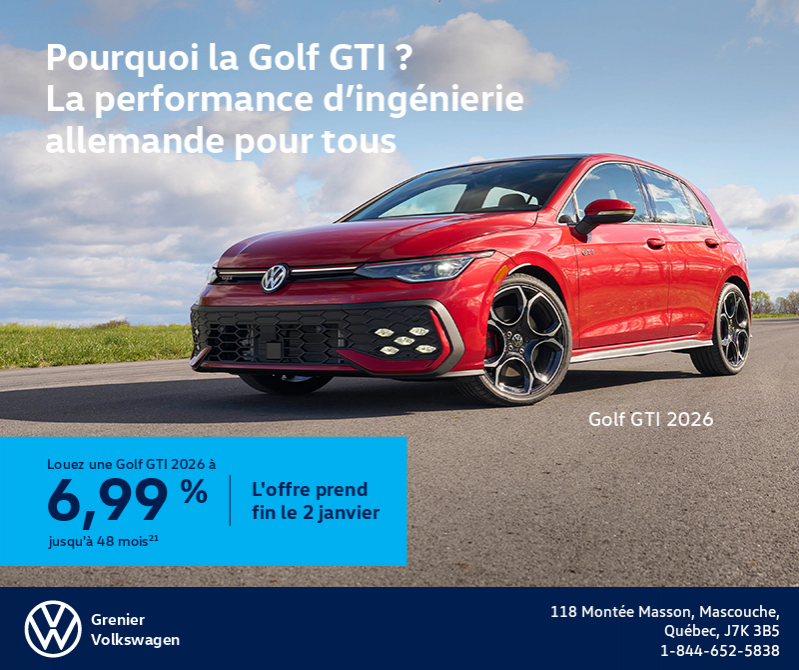 Procurez-vous la Volkswagen Golf Gti 2026