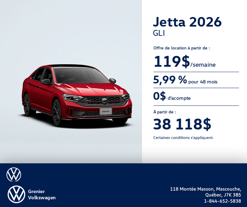 Procurez-vous la Volkswagen Jetta Gli 2025