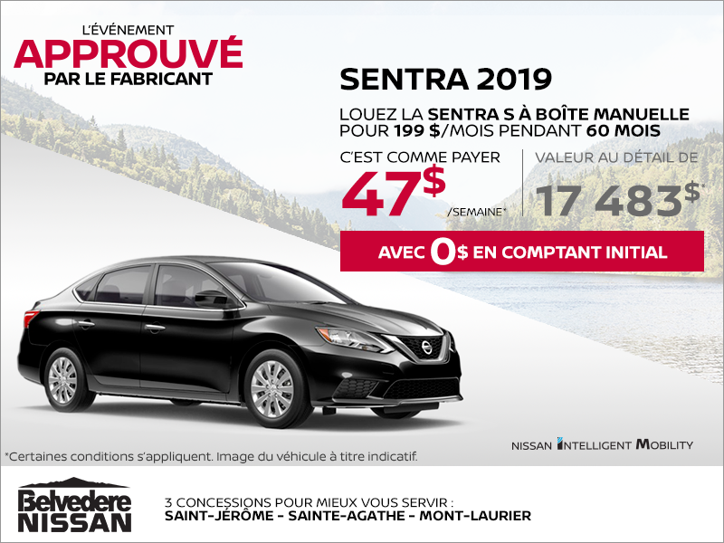 La Nissan Sentra 2019 en rabais!