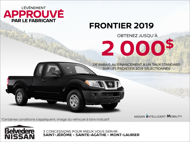 Obtenez le Nissan Frontier 2019 dès aujourd'hui!