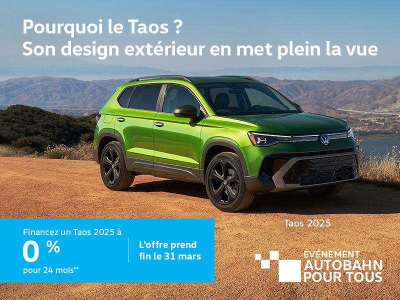 Procurez-vous le Volkswagen Taos 2025