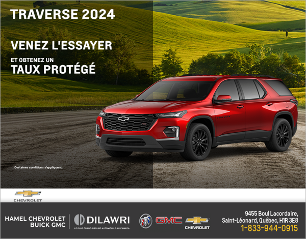 Procurez-vous le Chevrolet Traverse 2024