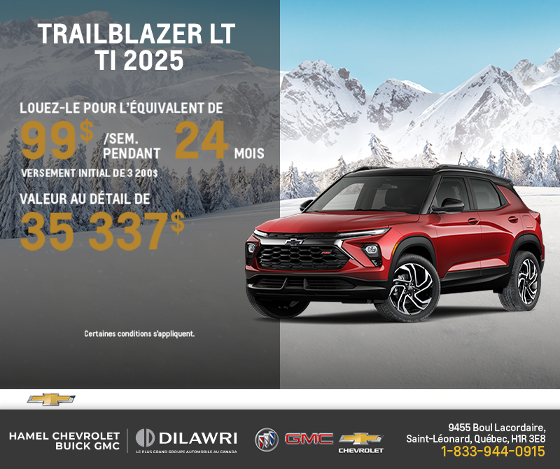 Le Chevrolet Trailblazer LT 2024