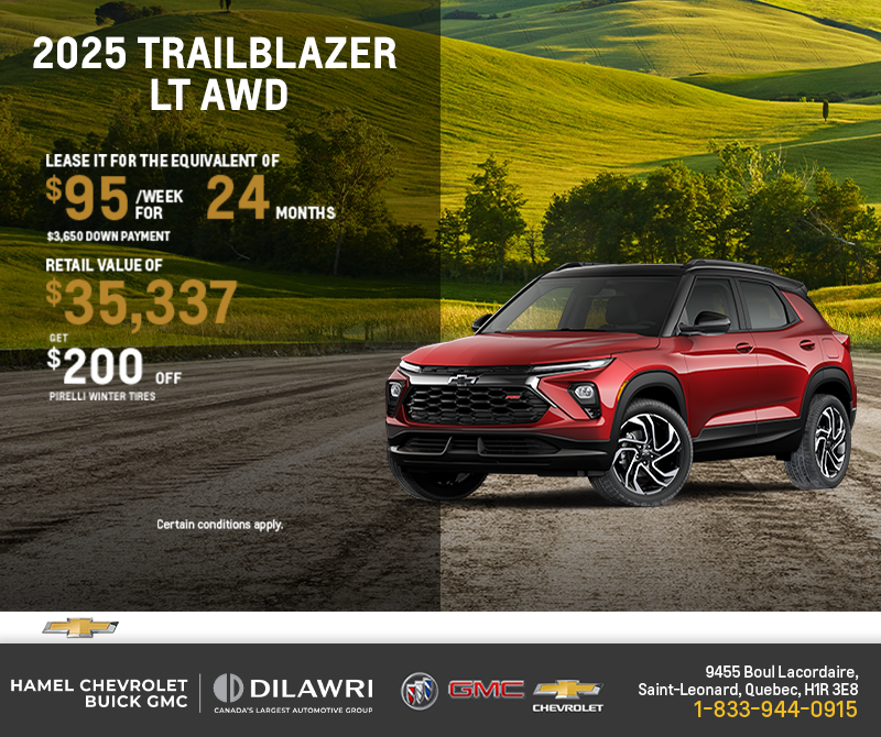 Get the 2025 Chevrolet Trailblazer LT AWD