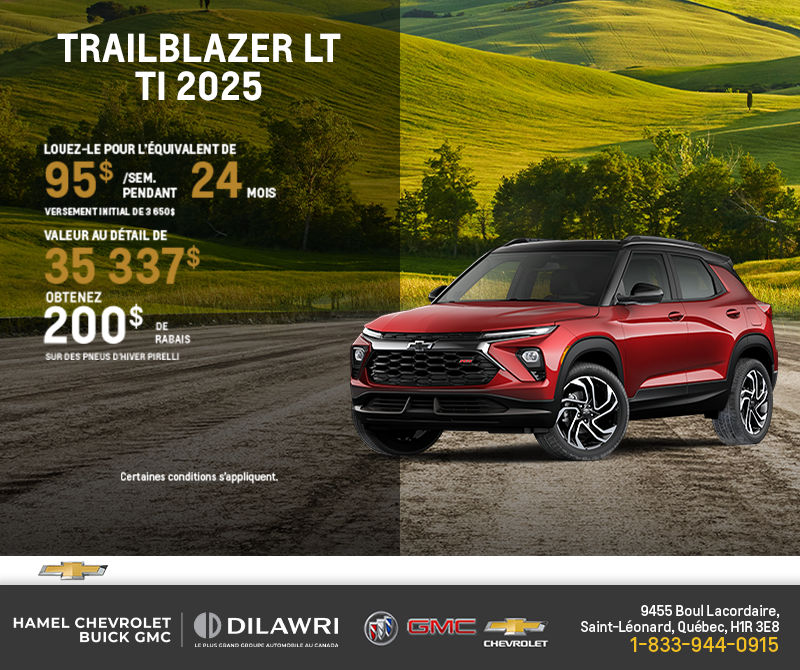 Le Chevrolet Trailblazer LT 2025